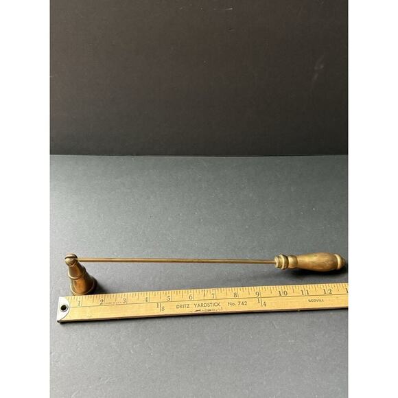 Vintage Solid Brass Candle Snuffer Collectible Hinged Cottagecore Farmhouse